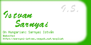 istvan sarnyai business card